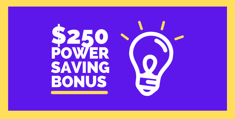 $250 Power Saving Bonus